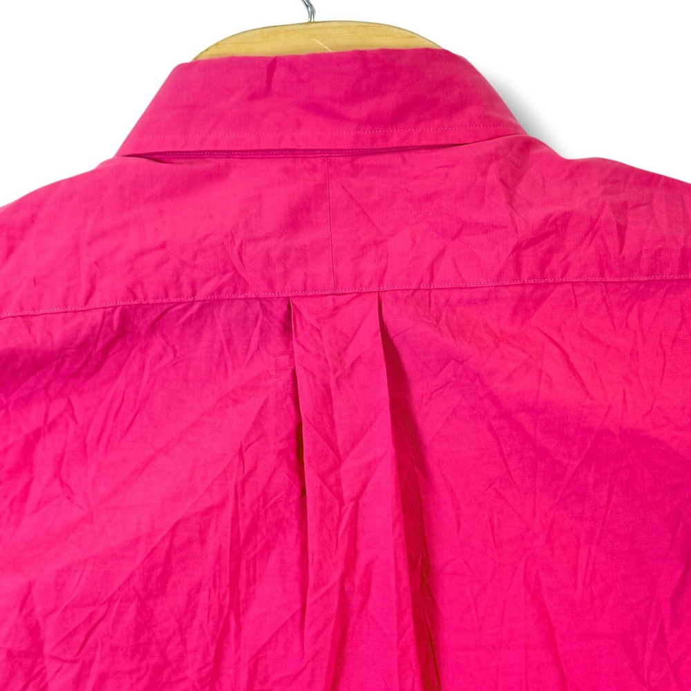Ralph Lauren Button Down Shirt Mens Medium Pink Slim Fit Cotton Stretch Pony - Picture 4 of 7